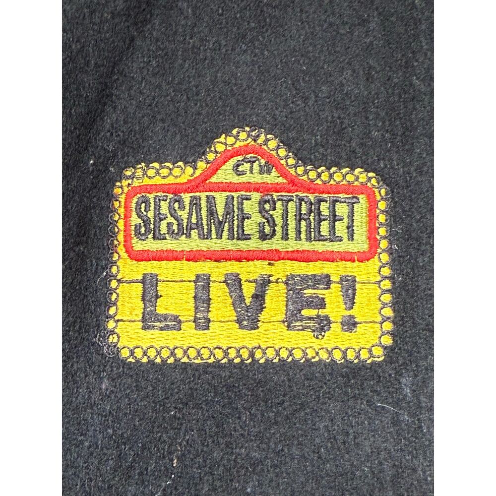 RARE Vintage Sesame Street Live Jacket National Tour Varsity Leather Wool Black - Picture 10 of 12